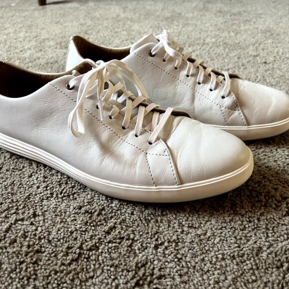 Cole Haan Men's Grand Crosscourt II White Leather Shoes C26515 - Size 11.5 - Picture 1 of 5